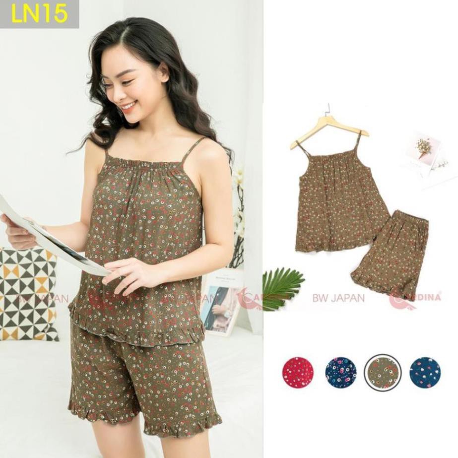 Bộ Hè Nữ Mặc Nhà 2 Dây Chất Lanh CARDINA Siêu Thoáng Mát, mềm mượt, phong cách trẻ trung, khỏe khoắn