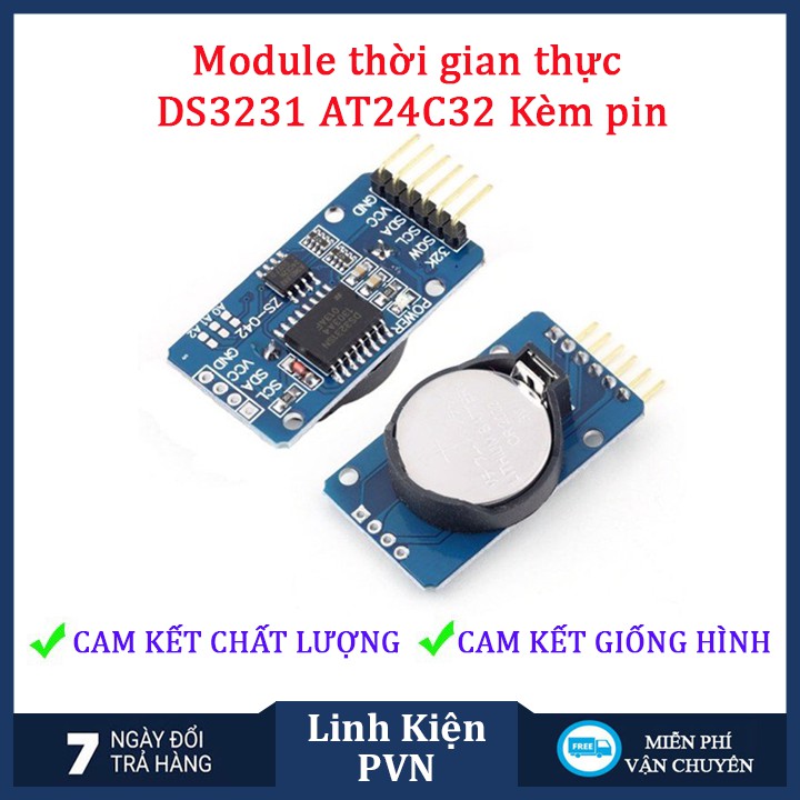 ✅ [CAM KẾT CHẤT LƯỢNG] Module thời gian thực DS3231 + ROM AT24C02 KÈM PIN