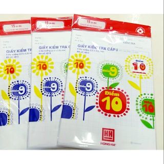 GIẤY KIỂM TRA CẤP 1 HỒNG HÀ