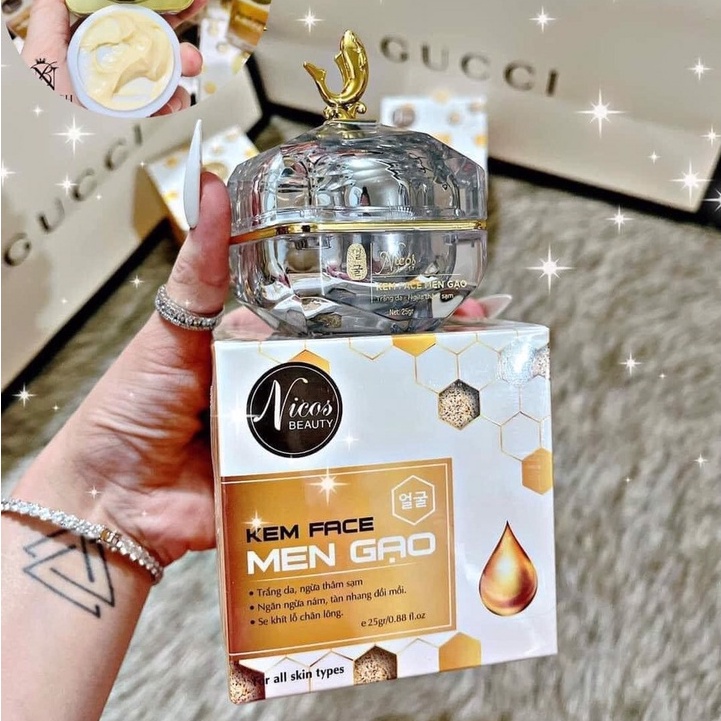 [Chính hãng] Kem face Men Gạo Nicos 25g