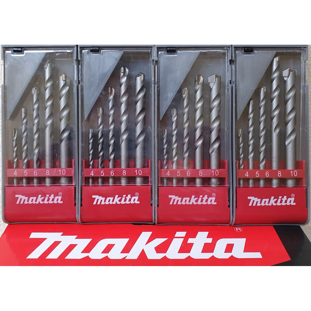 Bộ 5 mũi khoan tường đuôi tròn trơn Makita chính hãng