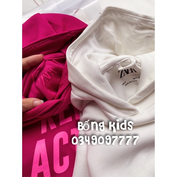 Áo Hoodie Vải Ép Bé Gái ZR