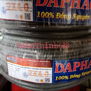 Dây điện đôi 2vỏ bọc 2x4.0 Daphaco 100mét