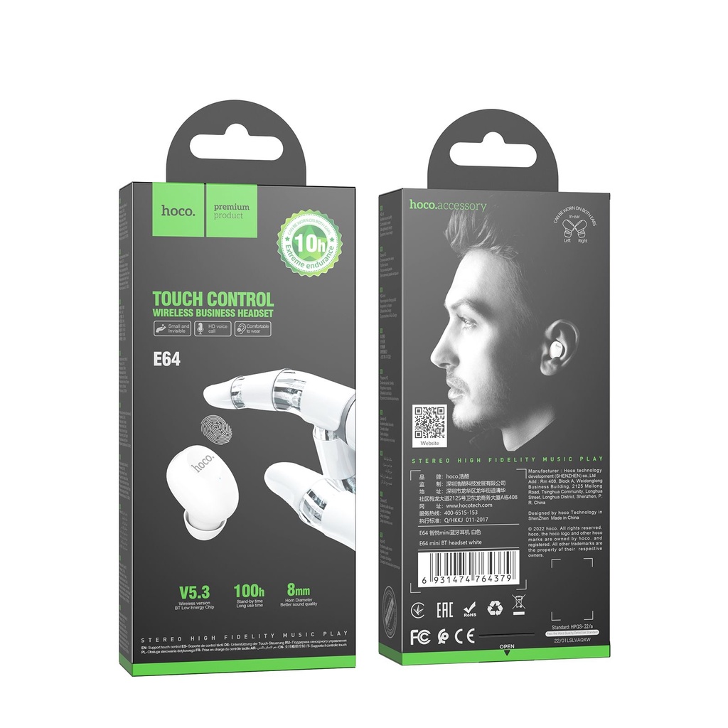 Tai nghe bluetooth 1 tai Hoco E64