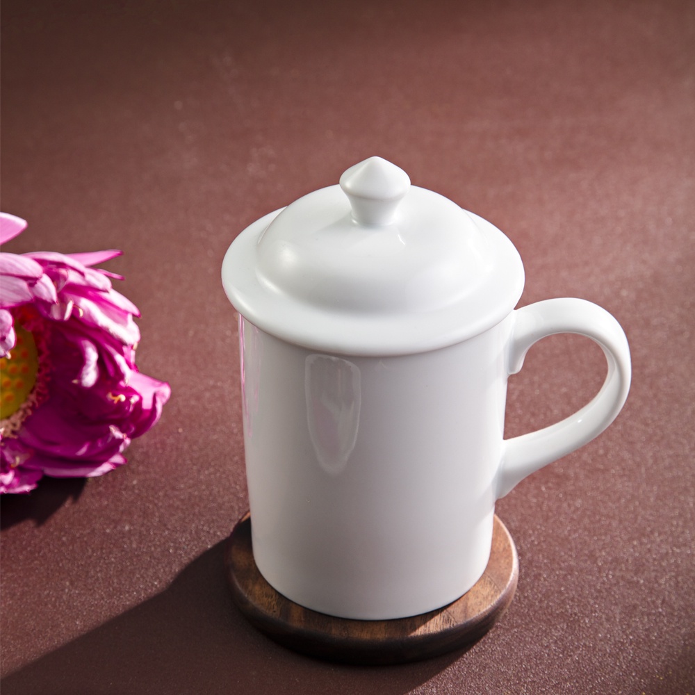 Combo An Nhiên Long Phương - Bao gồm ca có nắp 280ml và đĩa khum 6" đựng bánh ngọt cao cấp
