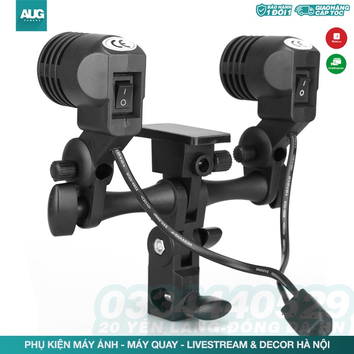 Đui đèn đôi E27 Có lỗ gắn dù - AUG Camera
