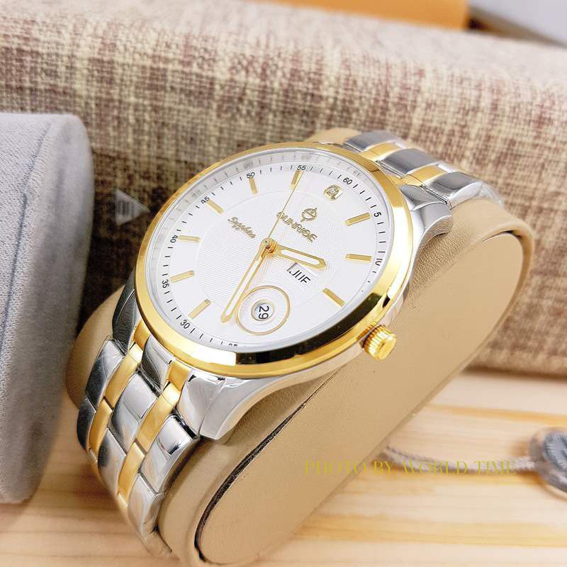 Đồng hồ nam Sunrise dây thép DM784SWA full hộp, thẻ bảo hành 3 năm, kính sapphire chống xước, chống nước | BigBuy360 - bigbuy360.vn