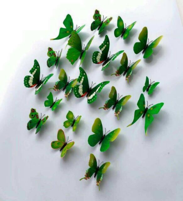 Bộ bướm dán tường trang trí phòng sẵn miếng dán | BigBuy360 - bigbuy360.vn