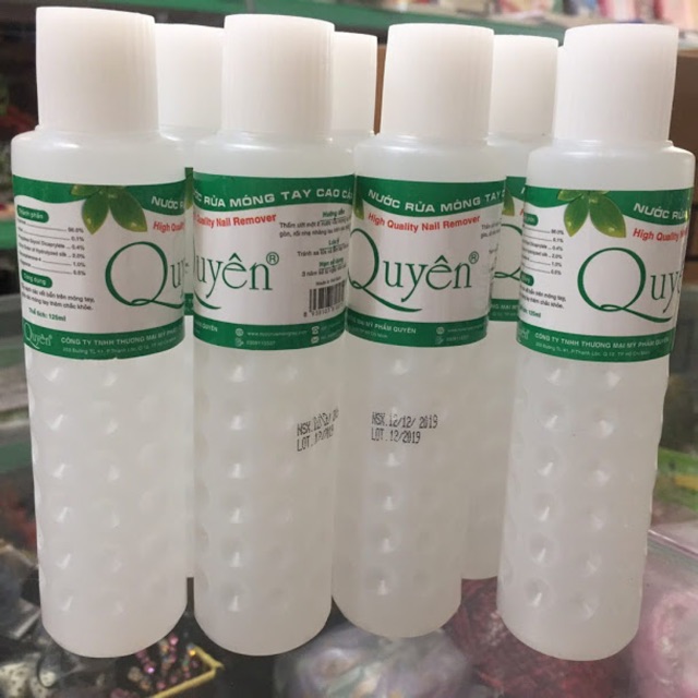 Nước rửa móng tay Quyên 125ml hàng loại 1, loại mạnh rửa nhang