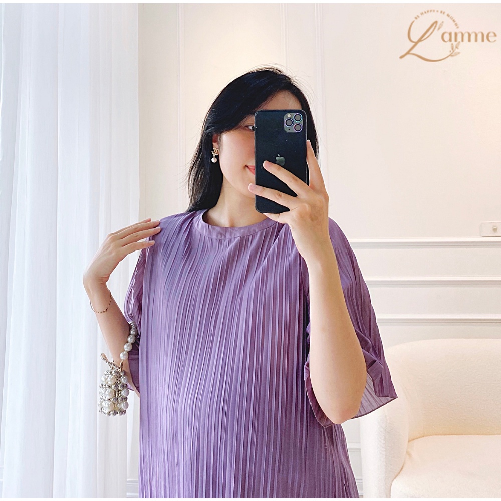 Set bầu dập li VANA với 3 màu sắc trang nhã, phom dáng basic tạo sự thoải mái cho mẹ bầu thiết kế bới L'amme