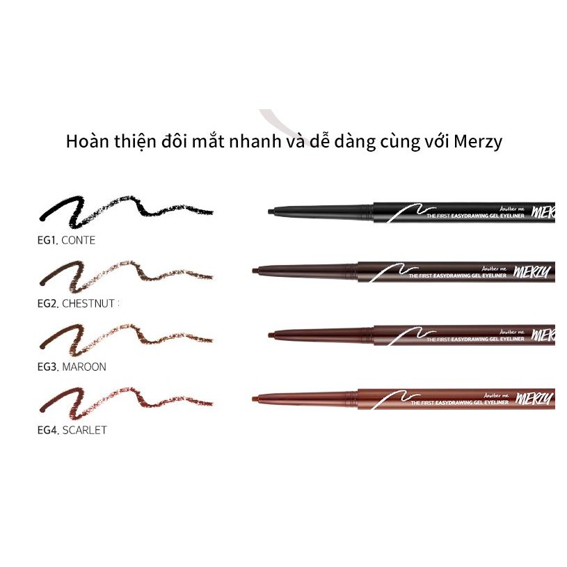 Chì Kẻ Mắt Chống Trôi Merzy Easydrawing Gel Eyeliner