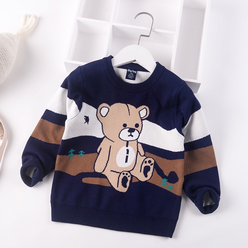 SP000663 Áo len cổ tròn các mẫu bé trai, chất len mềm đẹp không xù không giãn Ảnh thật RIo chụp hàng có sẵn kèm video