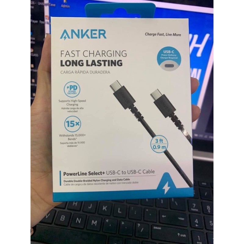 Cáp Anker Powerline Select+ C to C 0.9M