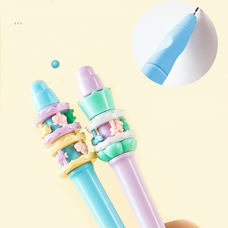 Set 3 Bút Mực Gel Mực Đen Kiểu Dáng Dễ Thương Cho Học Sinh