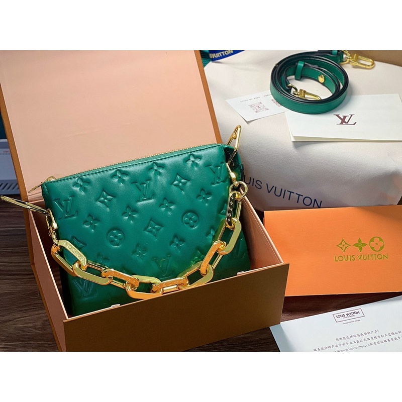 Túi LV COUSIN Sz 20cm 7 màu Chất da dày dặn họa tiết hoa mono Fullbox nam châm - phụ kiện đầy đủ