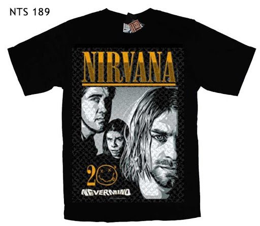 Nirvana NTS 189 Áo Rock band tee phông thun 100% cottong Thái Lan dáng xuông over size