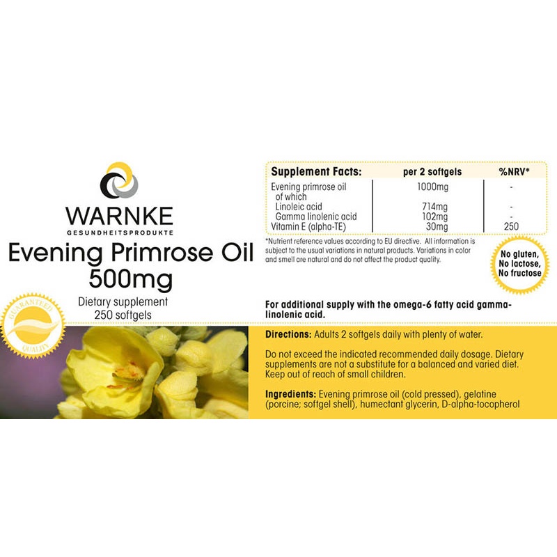 Tinh Dầu Hoa Anh Thảo Warnke Nachtkerzenol 500mg Của Đức- Điều hoà nội tiết tố, trẻ hoá -thuhangnguyenhapo