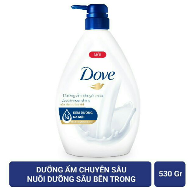 Sữa tắm Dove dưỡng ẩm chuyên sâu 530g