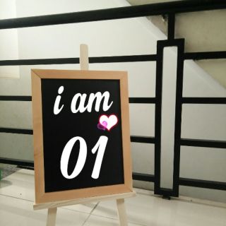 Combo bảng đen menu và giá đỡ mini