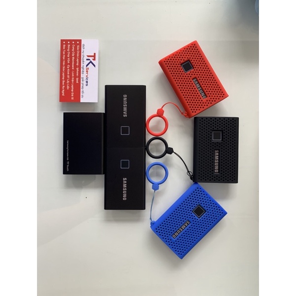 Ổ CỨNG DI ĐỘNG SSD SAMSUNG T7 TOUCH PORTABLE 1TB, 2TB USB TYPE C 3.2 GEN 2 (TẶNG KÈM ỐP Ổ CỨNG)