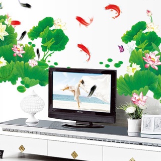 Decal dán tường ao sen
