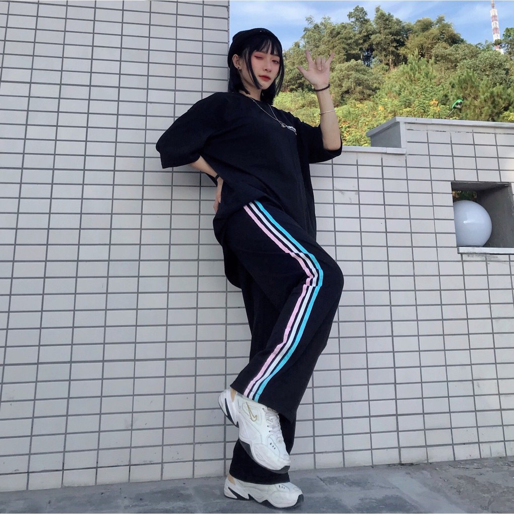 Quần Dài Phối Sọc 3 Màu Line Color - Rainbow Pants Unisex (3 Màu) | BigBuy360 - bigbuy360.vn