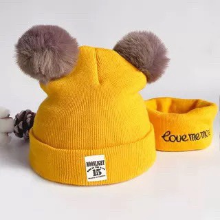 Bộ Khăn Mũ Len Cho Bé Kiểu Dáng Hàn Quốc KOADEAR BABY