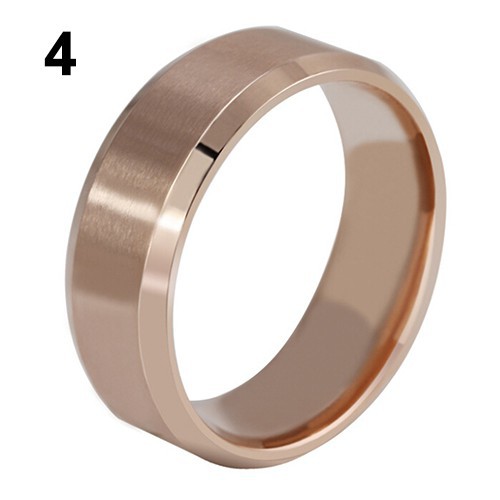 Nhẫn đám cuới bạc titanium thời trang cho nam, nữ 8mm