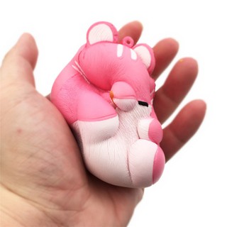 [CÓ HÀNG SẴN]Squishy - Chuột hamster hồng (10x8x7cm)
