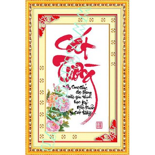 Tranh Thêu Chữ Thập Cát Tường Thư Pháp TV8079 (KHÁCH TỰ THÊU) KT:51X88CM