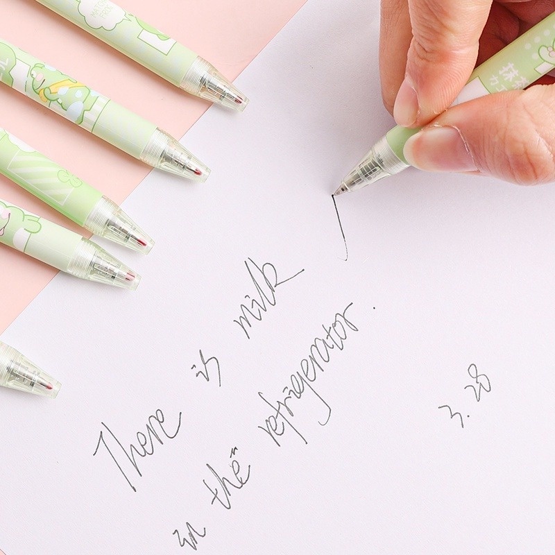 1 Bút Bi Mực Gel Ngòi 0.5mm Mực Đen Hình Ếch Sáng Tạo