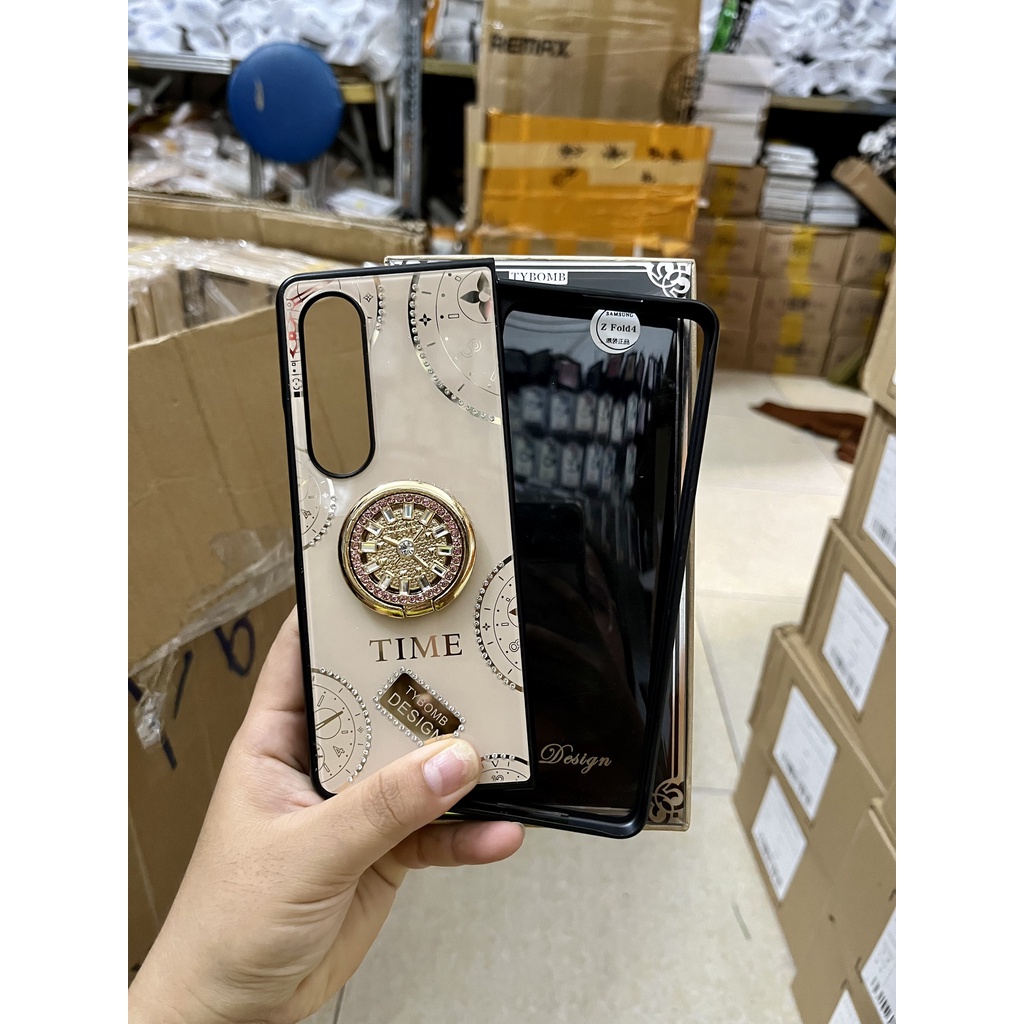 CHÍNH HÃNG  Ốp TYBOMB TIME ĐỒNG HỒ KÈM IRING lưng gương kính chống va đập, xước SAMSUNG ZFLIP ZFOLD Z FLIP Z FOLD 4 3