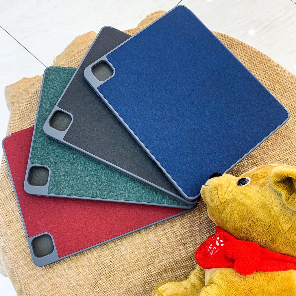 Bao da sợi vải Mutural cho iPad Gen 10 9 8 7 10.2 Air 5 4 10.9 inch 2020 Pro 11 2021 2020 có khay bút