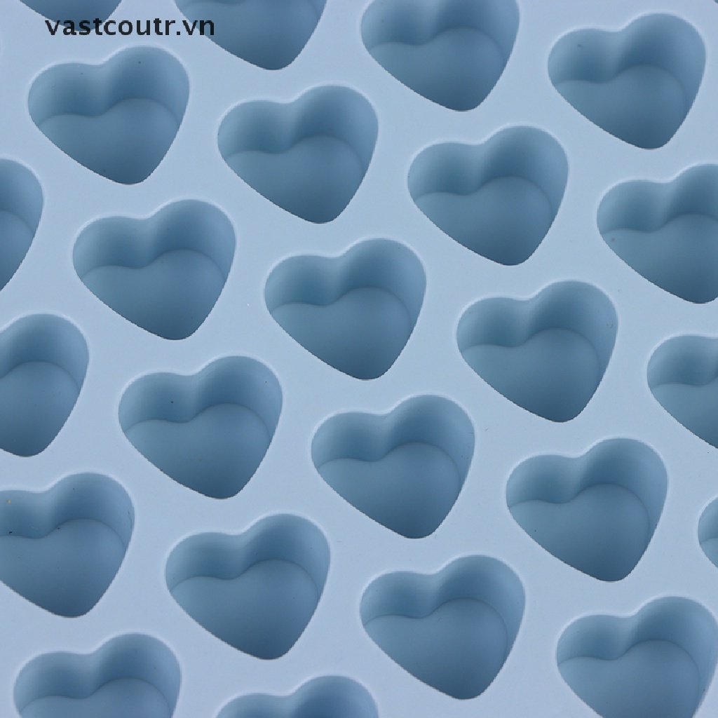 1 Khuôn Silicon Làm Bánh Kẹo Hình Trái Tim 55 Ngăn DIY