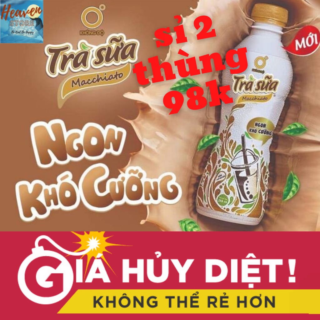 THÙNG 24 CHAI Trà sữa Machiato không độ, Macchiato đóng chai pha sẵn tiện dụng.HEAVEN-STORE