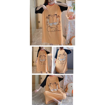 đồ ngủ Tay Lửng In Họa Tiết Hoạt Hình Thời Trang Mùa Hè Quyến Rũ Cho Nữ | BigBuy360 - bigbuy360.vn