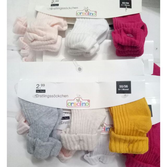 set 3 Đôi tất cho bé sơ sinh mới sinh