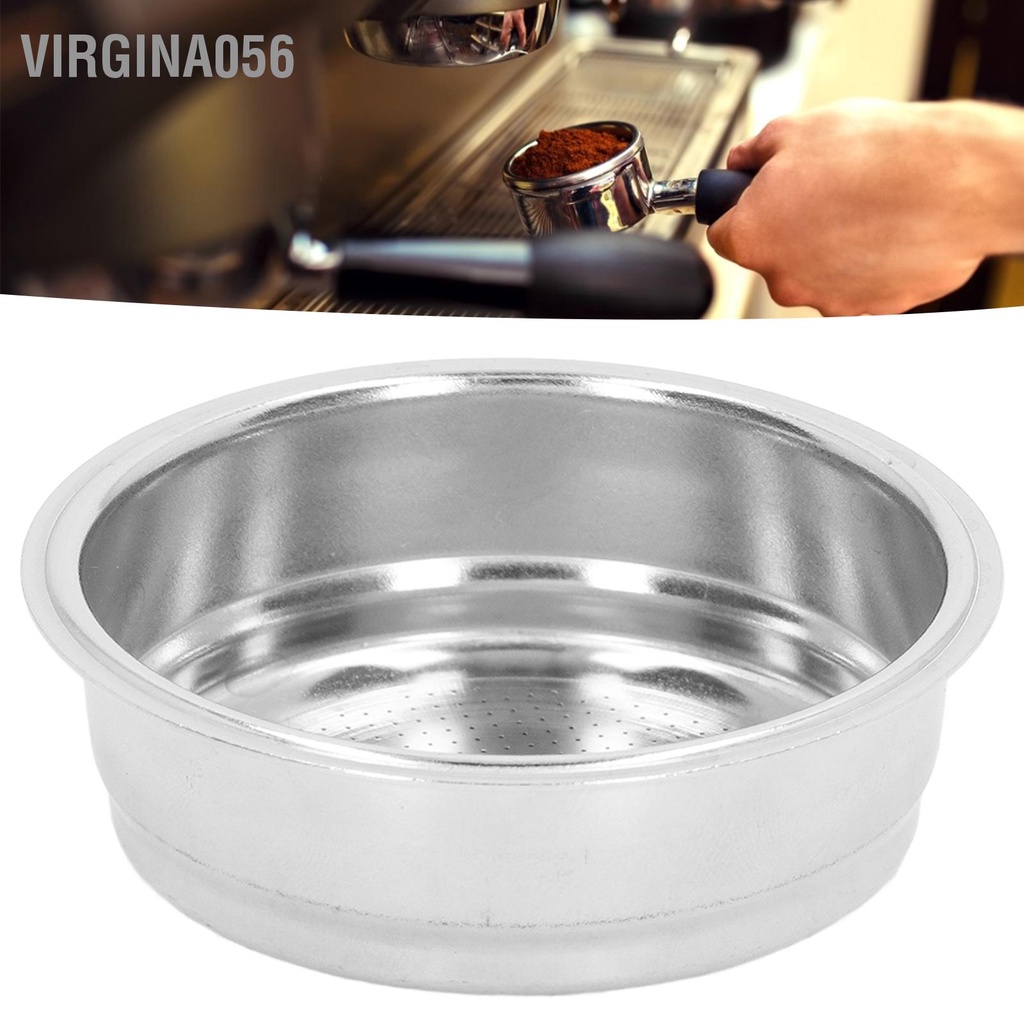 Virgina056 Bộ lọc Portafilter cà phê bằng thép không gỉ Rổ bộ 1 cốc xốp cho tay cầm 51mm