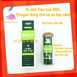 Vi sinh tiêu hóa BAC+ 100ML dung dịch hỗ trợ đường ruột chuyên dùng cho cá & tép cảnh