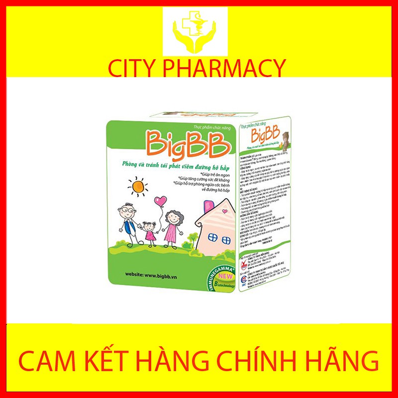 Sản phẩm BigBB xanh hỗ trợ tăng cho bé sức đề kháng và giảm tái phát viêm đường hô hấp 30 viên