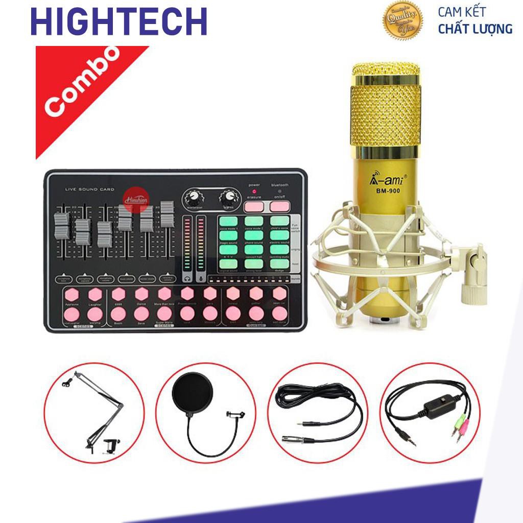 ⚡giá rẻ⚡ Combo micro thu âm bm900 woaichang chân màng ma2- Mic thu âm sound card K9 - Chính hãng - B