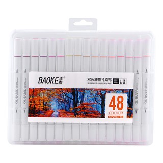 Hộp 48 màu bút lông màu hai đầu , baoke/mp2923