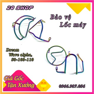 Bảo vệ lốc máy Wave 50_100_110 và Dream_có 2 loại innox và Titan dày dặn bền đẹp
