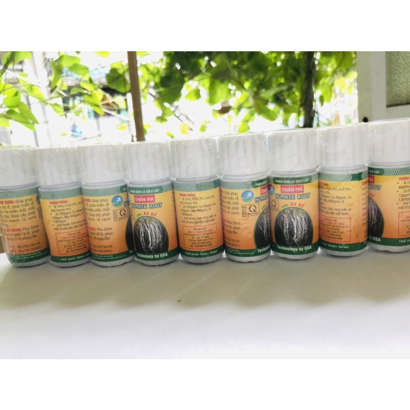 Thần Mã Humate Root Vĩ 10 lọ*20ml - Phân Bón Lá, Siêu Ra Rễ