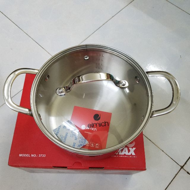 NỒI INOX 3 LỚP ĐÁY LIỀN VUNG KÍNH TRI-MAX 16CM, 18CM, 20CM, 24CM, 26CM, 28CM EL-3731/EL3732/EL3733/EL3734/EL3735/EL3736