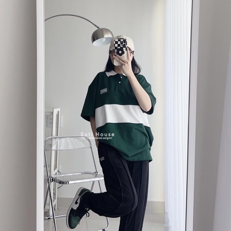 Áo Thun Polo Unisex WZS Phối Màu Chất Cotton Su