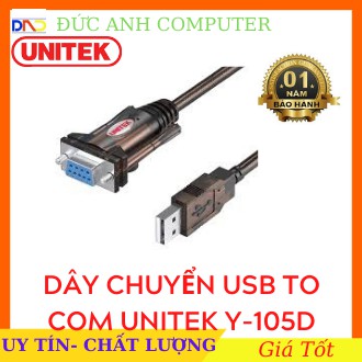 Dây USB to COM RS232 (đầu RS232 âm) Chính hãng Unitek Y105D- Bảo Hành 12 Tháng- 1 Đổi 1 | BigBuy360 - bigbuy360.vn