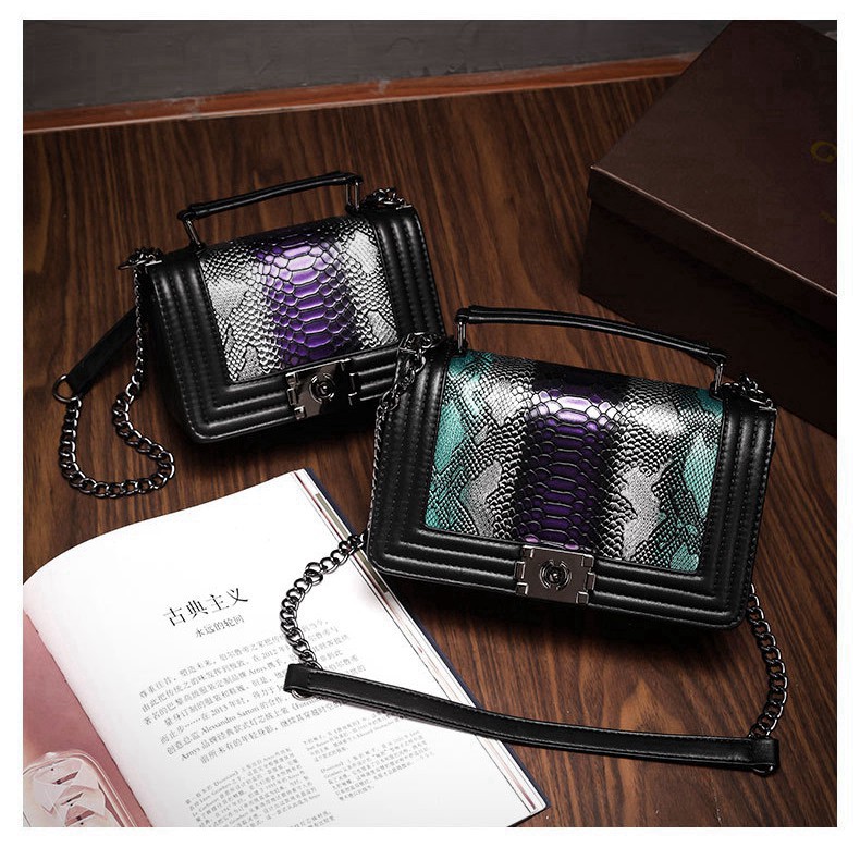 Túi xách nữ đeo chéo vân da trăn cực tinh xảo quý phái TX09 túi xách đeo vai - Chip Xinh