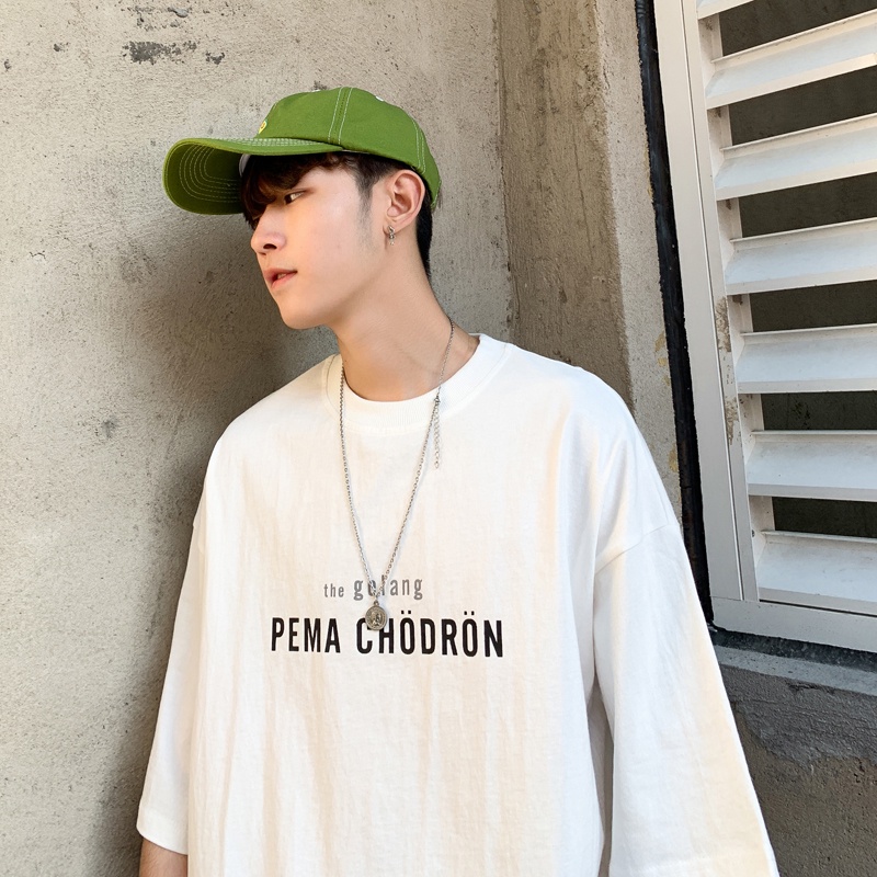 [M-8XL] Áo Thun Tay Ngắn Dáng Rộng In Chữ Đơn Giản Dễ Phối Đồ Thời Trang Mùa Hè Mới Dành Cho Nam Size M-8XL