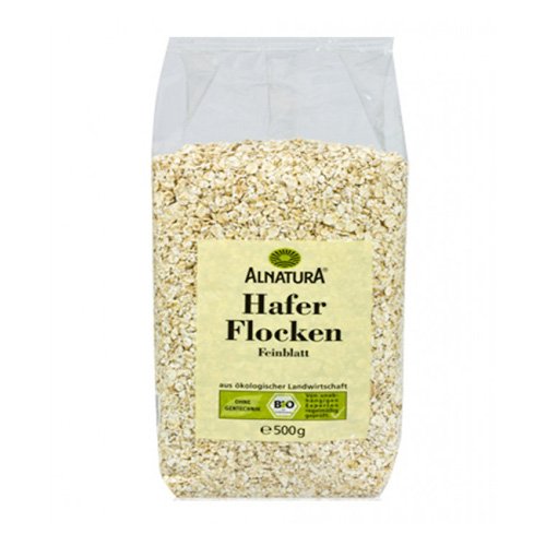 Yến mạch Hafer Flocken Bio Alnatura Đức cán vỡ 500 g TGD